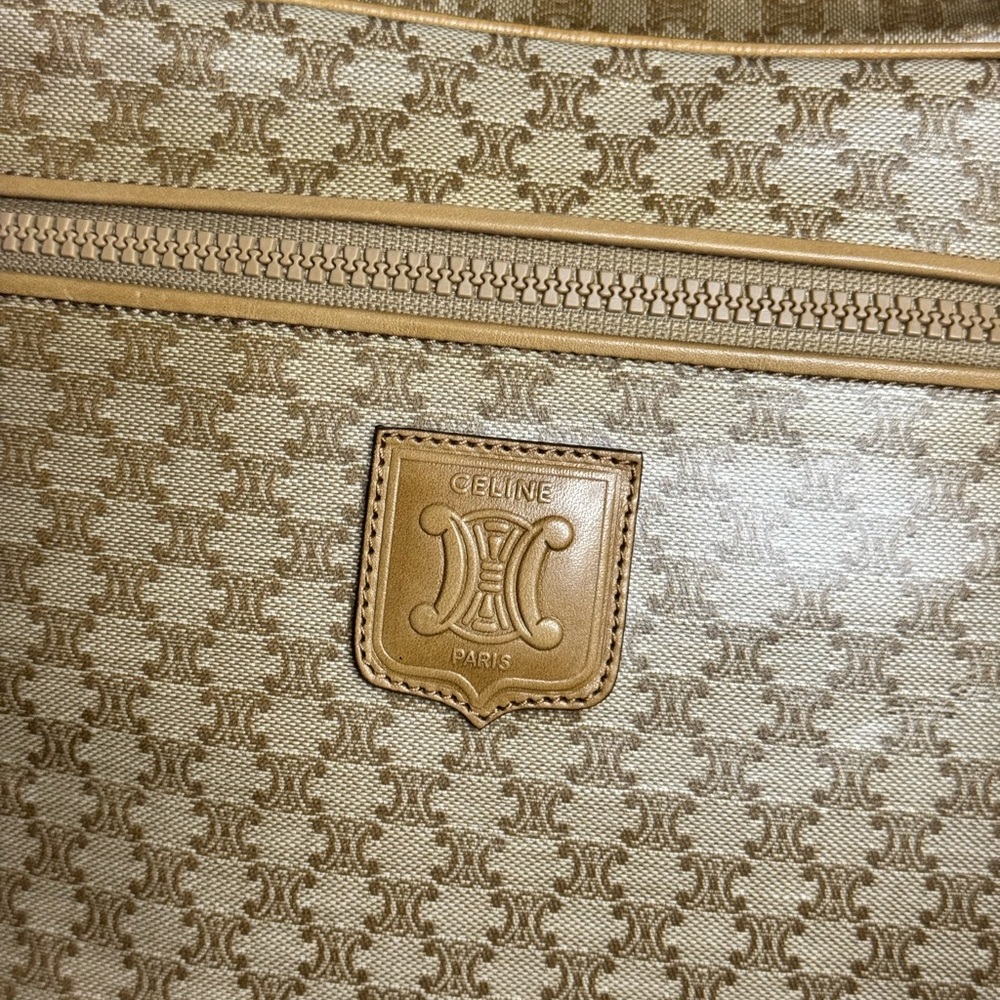 Céline Vintage Macadam Tan Leather Shoulder Crossbody Bag EUC - Picture 2 of 14